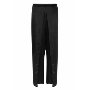 498. NYLORA Adian Black Satin Crinkle Pants $148 NWOT XS